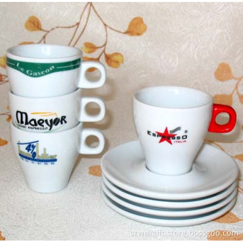 Porcelain Espresso Cup and Saucer, Coffee Set
